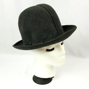 Vintage Mouchoir Mr John Gray Felt Bowler Derby Hat w Bow 1960s